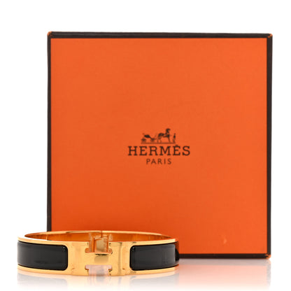 Hermes Enamel Narrow Clic Clac H Bracelet PM Black 5 of 5
