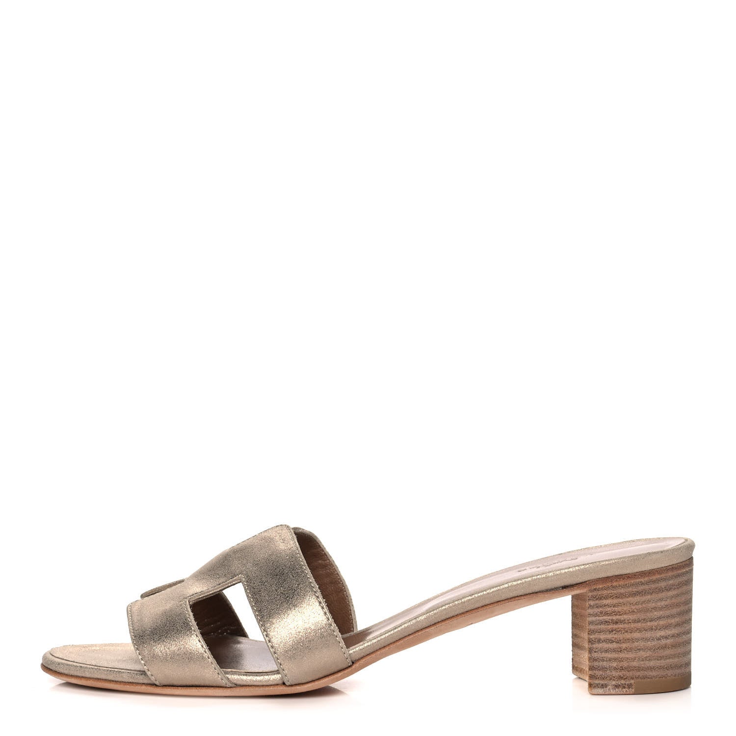 Hermes Metallic Nappa Oasis Sandals 39 Gold 1 of 10