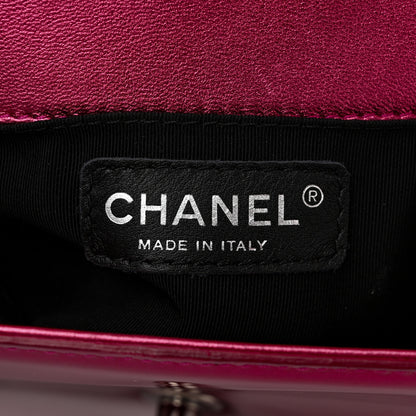 Chanel Metallic Patent Calfskin Quilted Small Boy Flap Pink 6 of 10