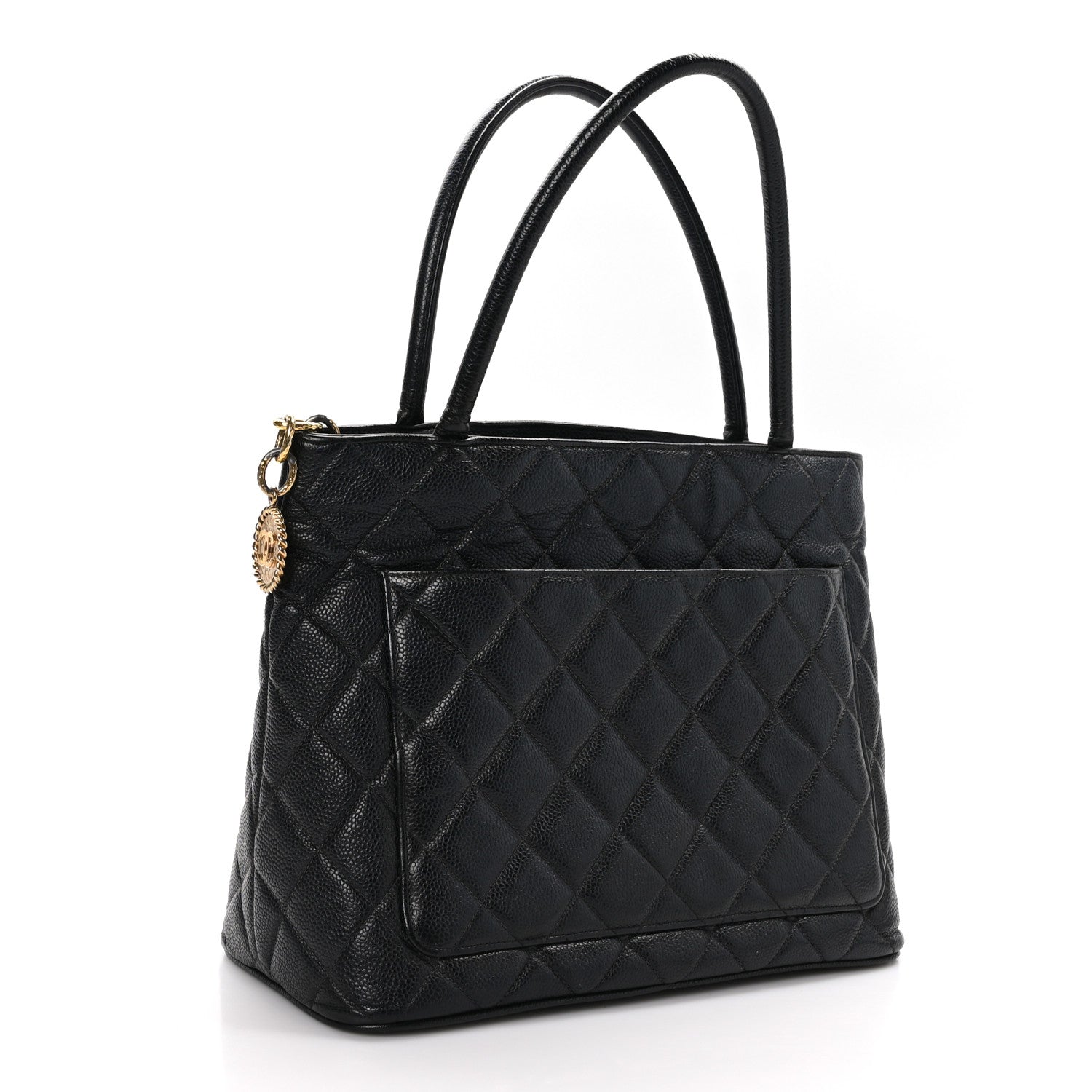 Chanel Caviar Quilted Medallion Tote Black 3 of 9