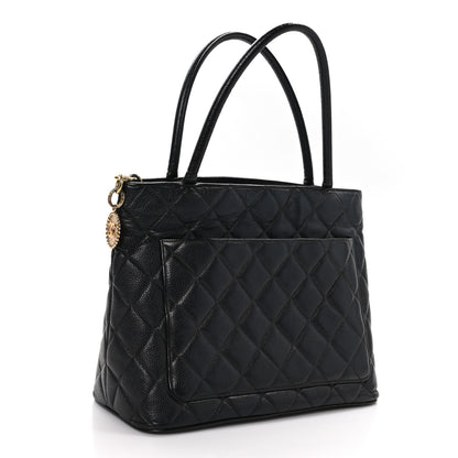 Chanel Caviar Quilted Medallion Tote Black 3 of 9