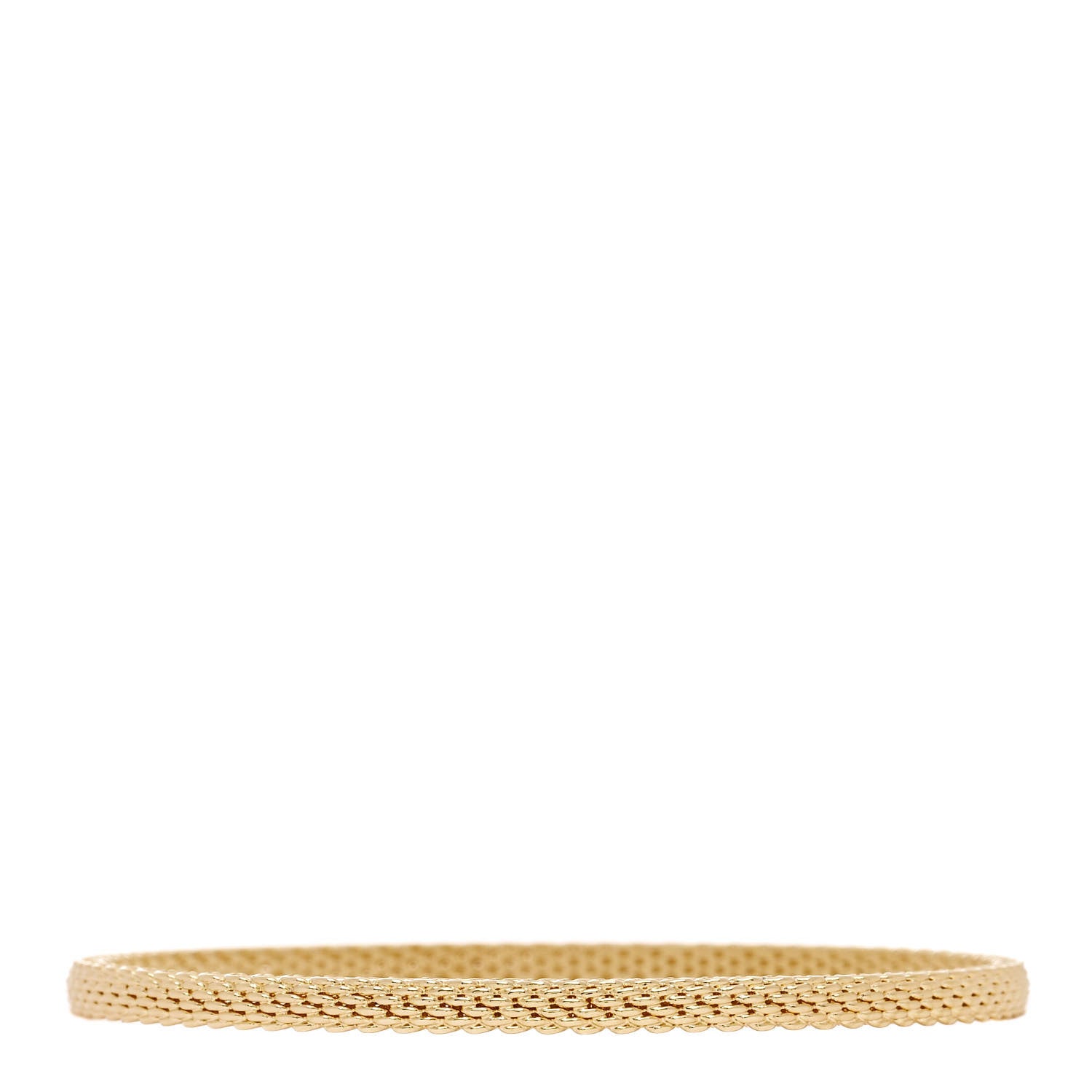 Tiffany 18K Yellow Gold Narrow Somerset Bangle Bracelet 2 of 4