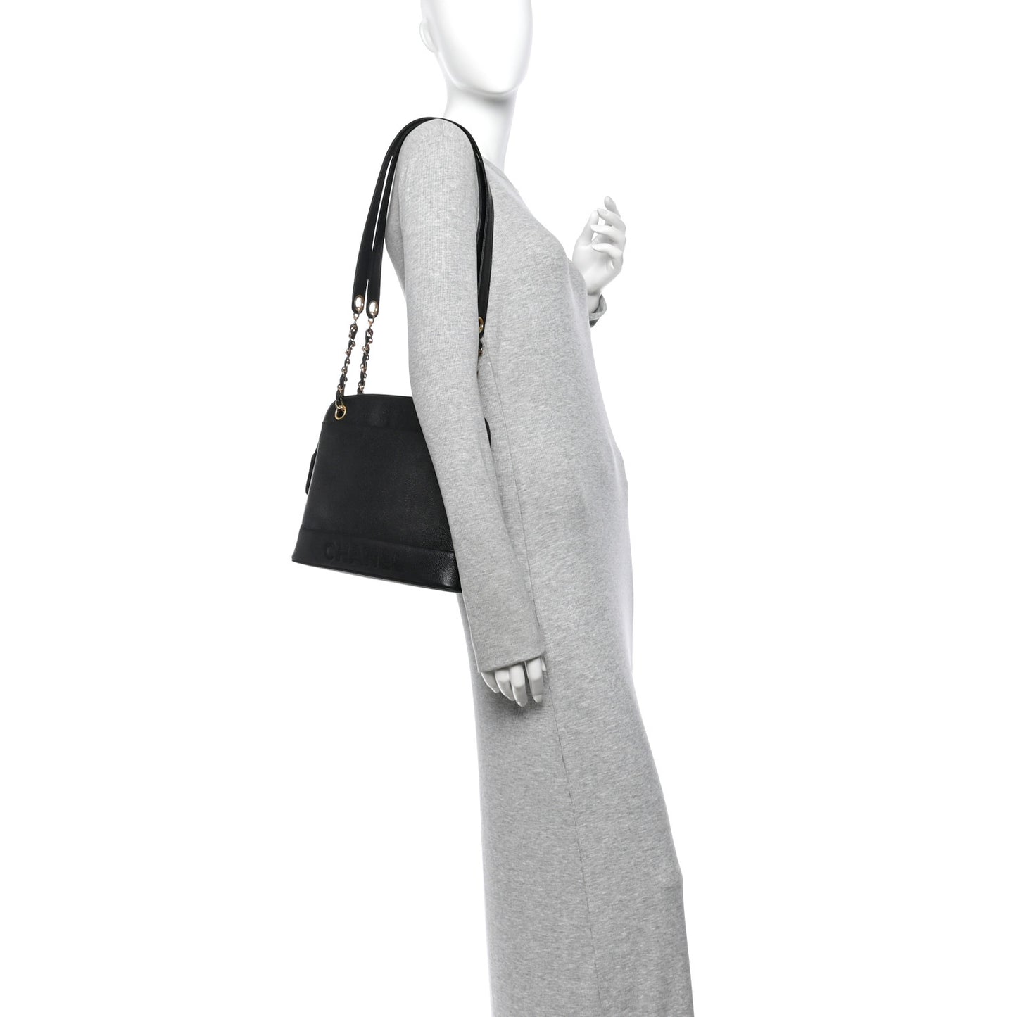 Caviar CC Shoulder Bag Black