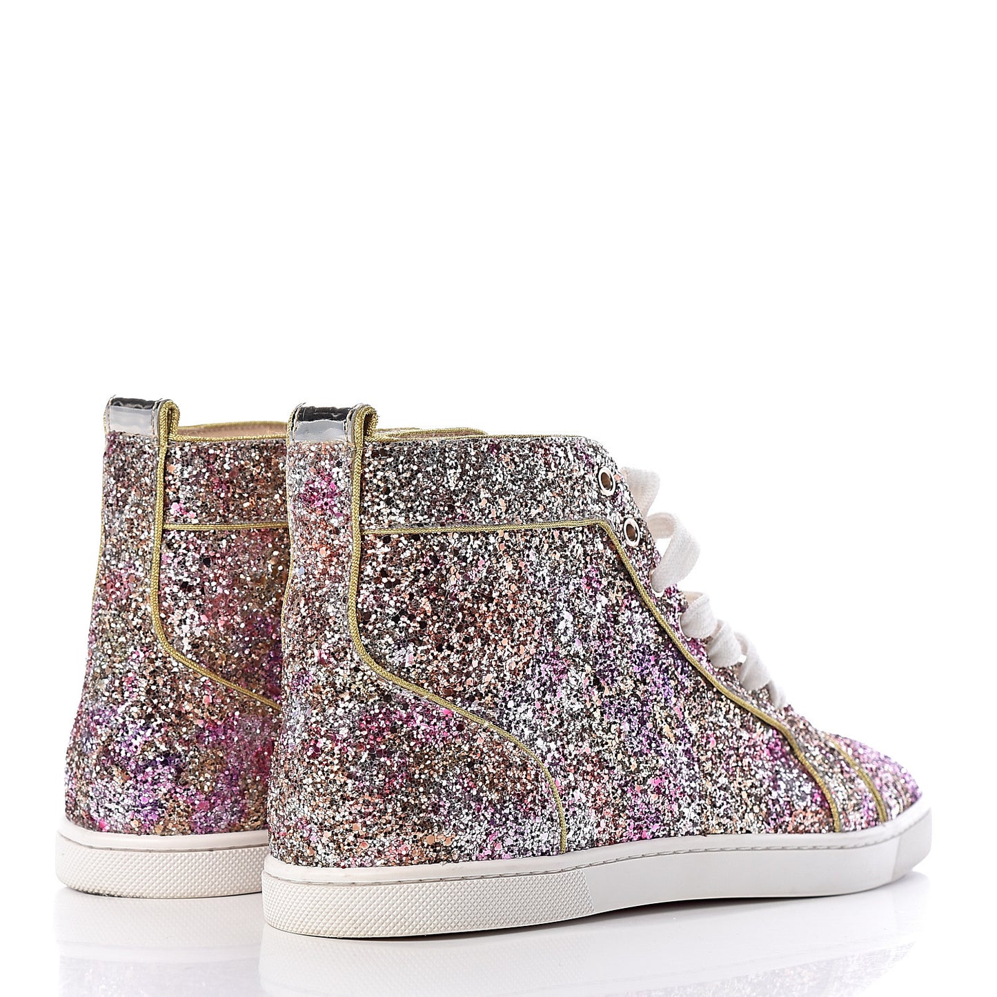 Bip Bip Glitter Womens Disco Ball Flat Sneakers 40 Rosette