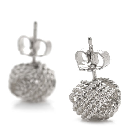 Tiffany Sterling Silver Twist Knot Earrings 3 of 5
