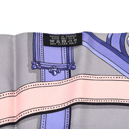 Hermes Silk Cavalcadour Maxi Twilly Gris Perle Mauve Crevette 2 of 4