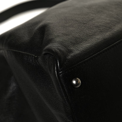 Fendi Goatskin Zucca Large Peekaboo Iconic Satchel Black Tobacco 12 of 12