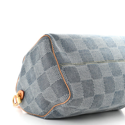 Louis Vuitton Damier Denim 3D Speedy Bandouliere 40 Bleu 8 of 10