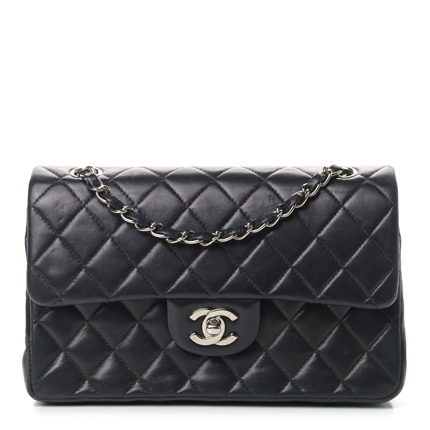 Chanel Lambskin Quilted Small Double Flap Black 1 of 15