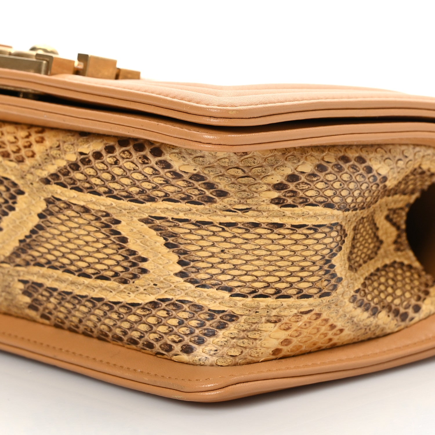 Chanel Snakeskin Calfskin Small Boy Flap Brown 9 of 9