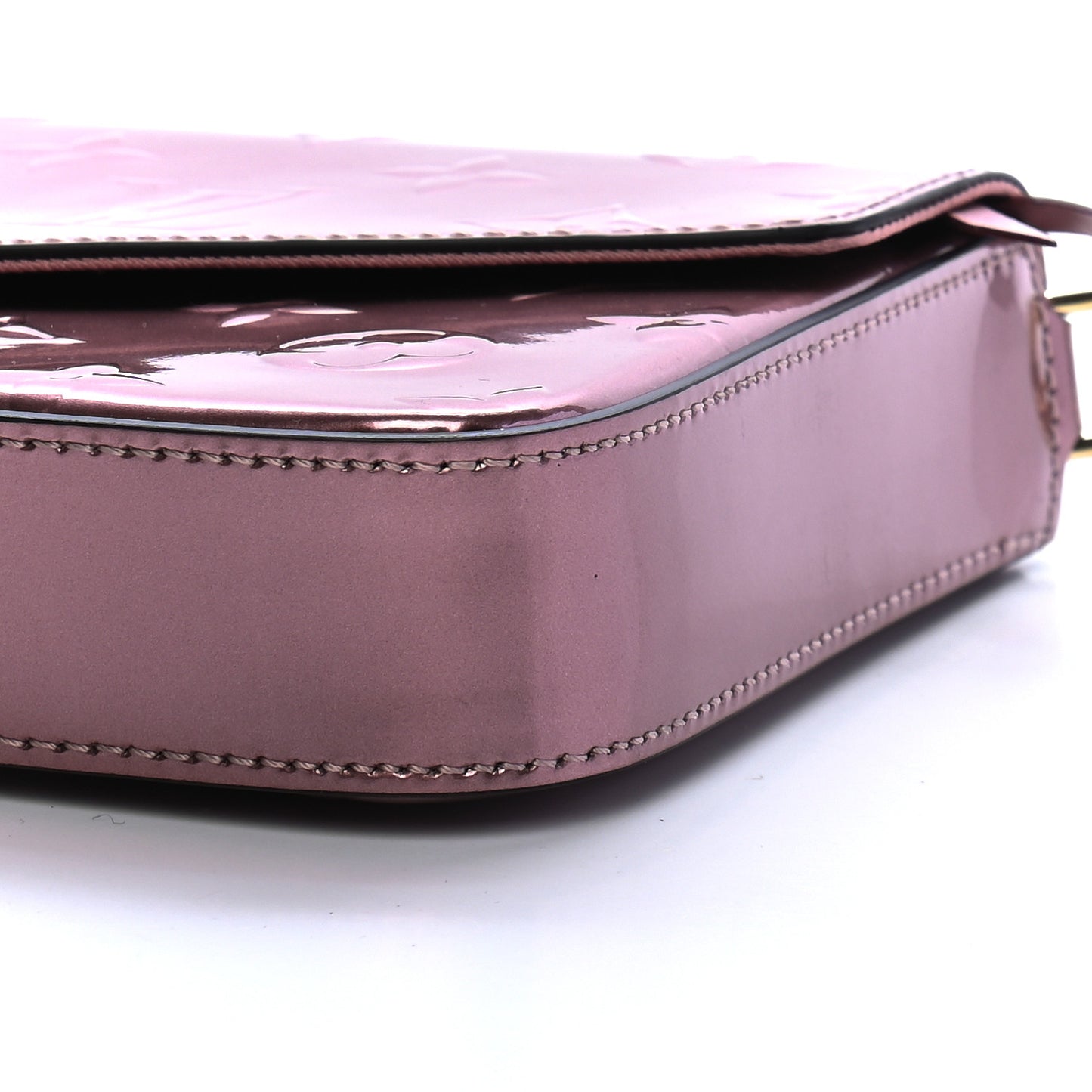 Vernis Pochette Felicie Chain Wallet Metallic Pale Pink