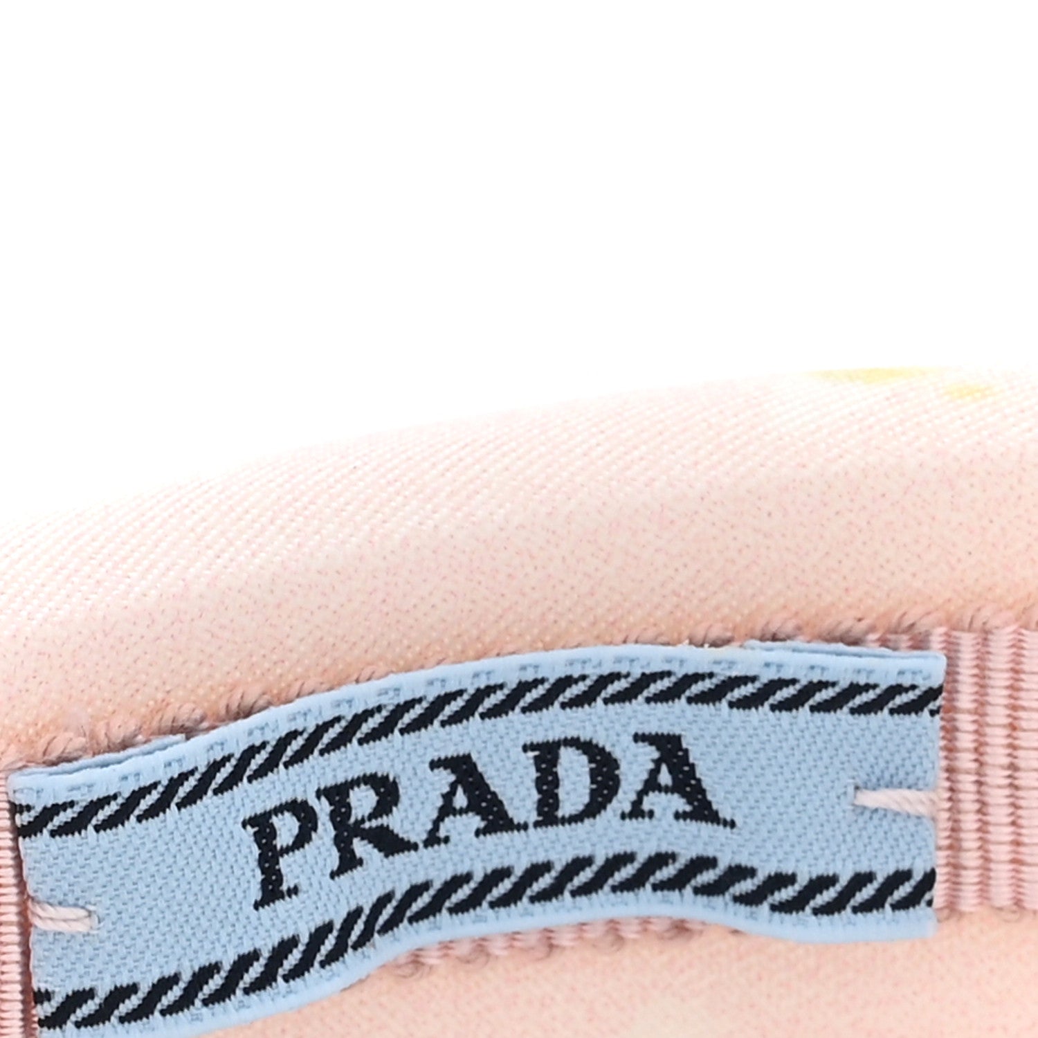 Prada Tessuto Bouquet Triangle Logo Thin Headband Alabastro 5 of 7