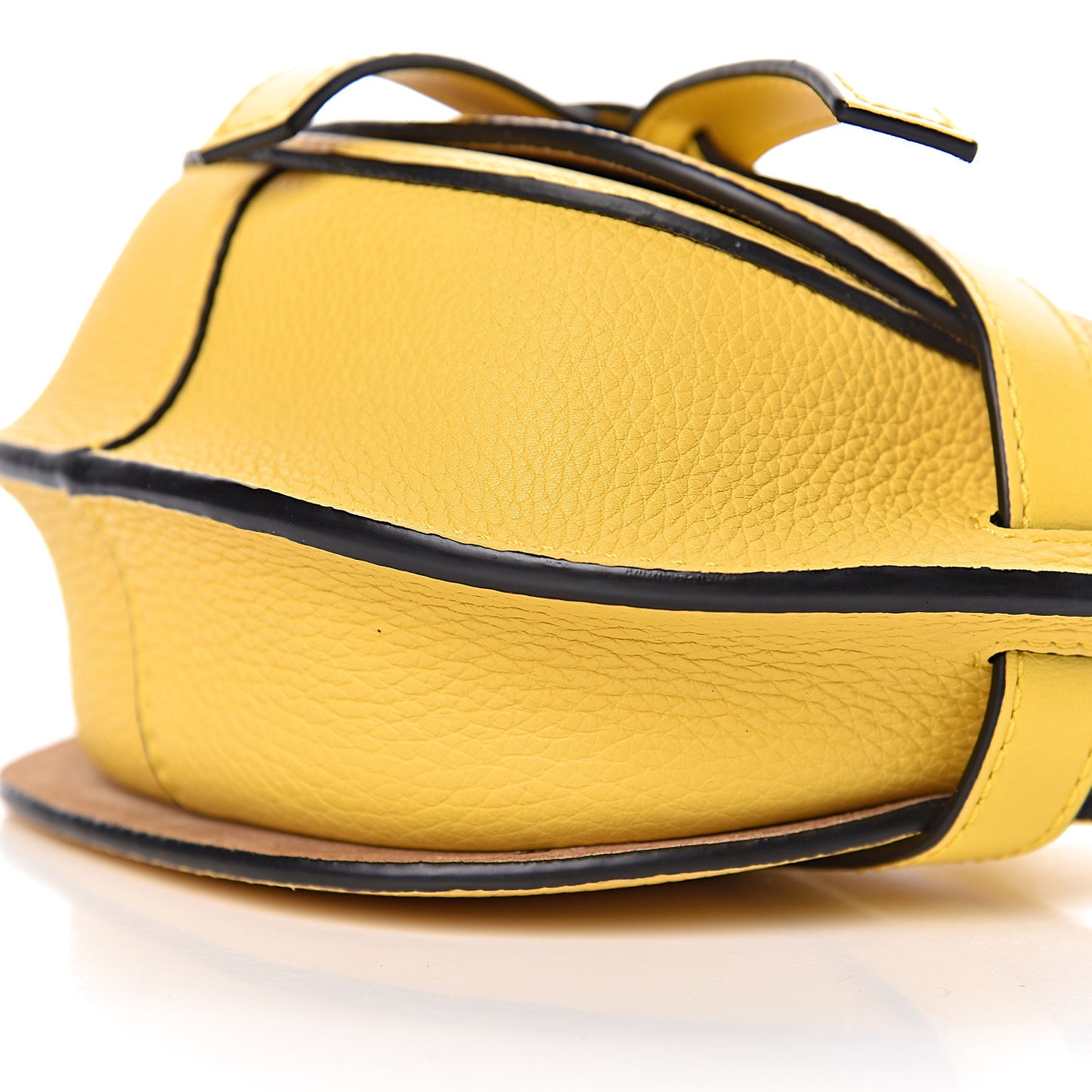 Grained Calfskin Mini Gate Crossbody Bag Yellow