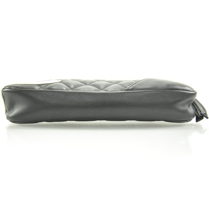 Chanel Cambon Quilted Pochette Bag Black White 5 of 10