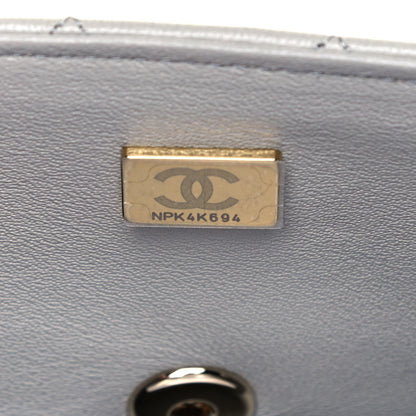 Chanel Lambskin Quilted Mini Rectangular Flap Grey 10 of 10