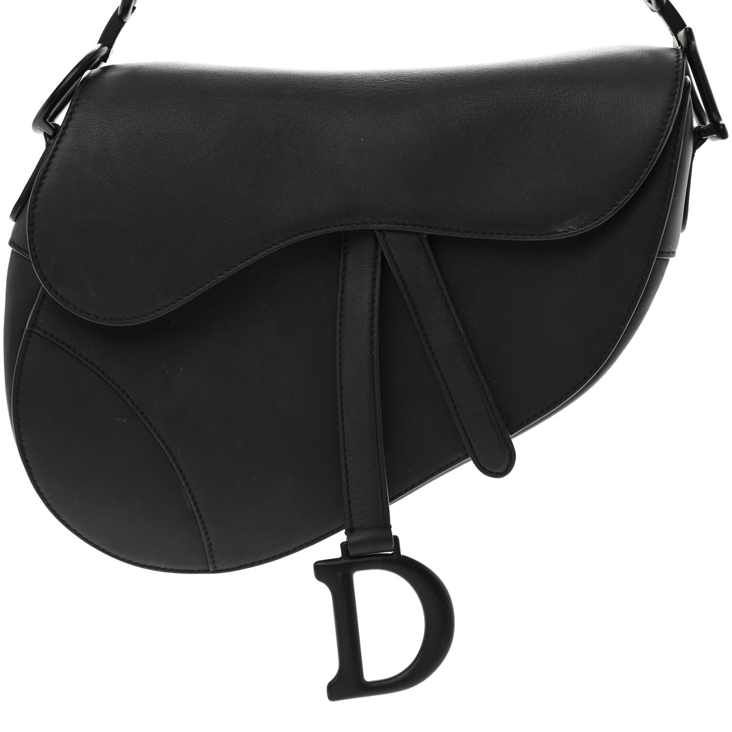 Christian Dior Ultra Matte Calfskin Saddle Bag Black 8 of 13