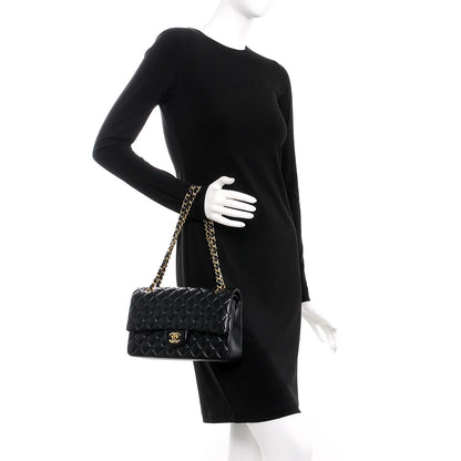 Chanel Lambskin Quilted Medium Double Flap Black 3 of 9
