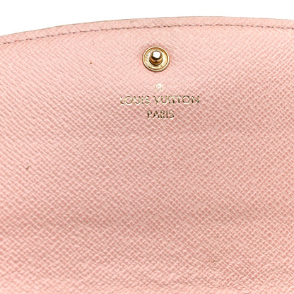Louis Vuitton Damier Azur Emilie Wallet Rose Ballerine 6 of 14