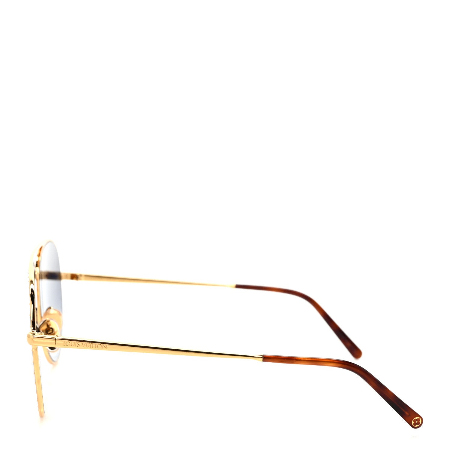 Louis Vuitton Metal LV Trunk Pilot Sunglasses Z1506U Blue 3 of 7