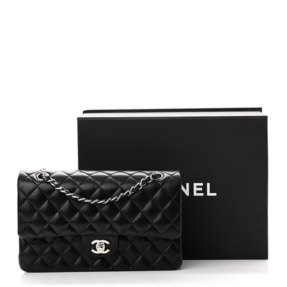 Chanel Lambskin Quilted Medium Double Flap Black 10 of 10