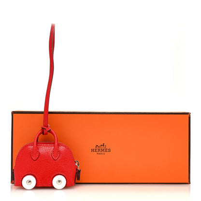 Hermes Chevre Mysore Bolide On Wheels Bag Charm Rouge de Coeur 5 of 5