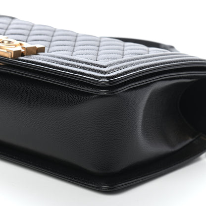 Chanel Caviar Quilted Medium Boy Flap Black 9 of 9