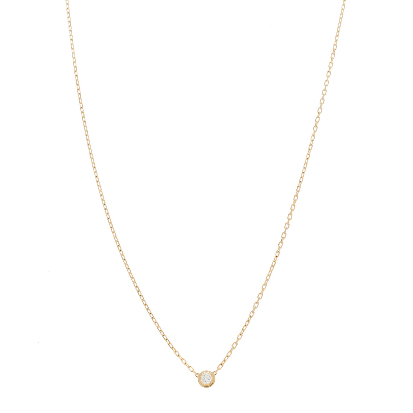 18K Yellow Gold Diamond SM D'Amour Pendant Necklace