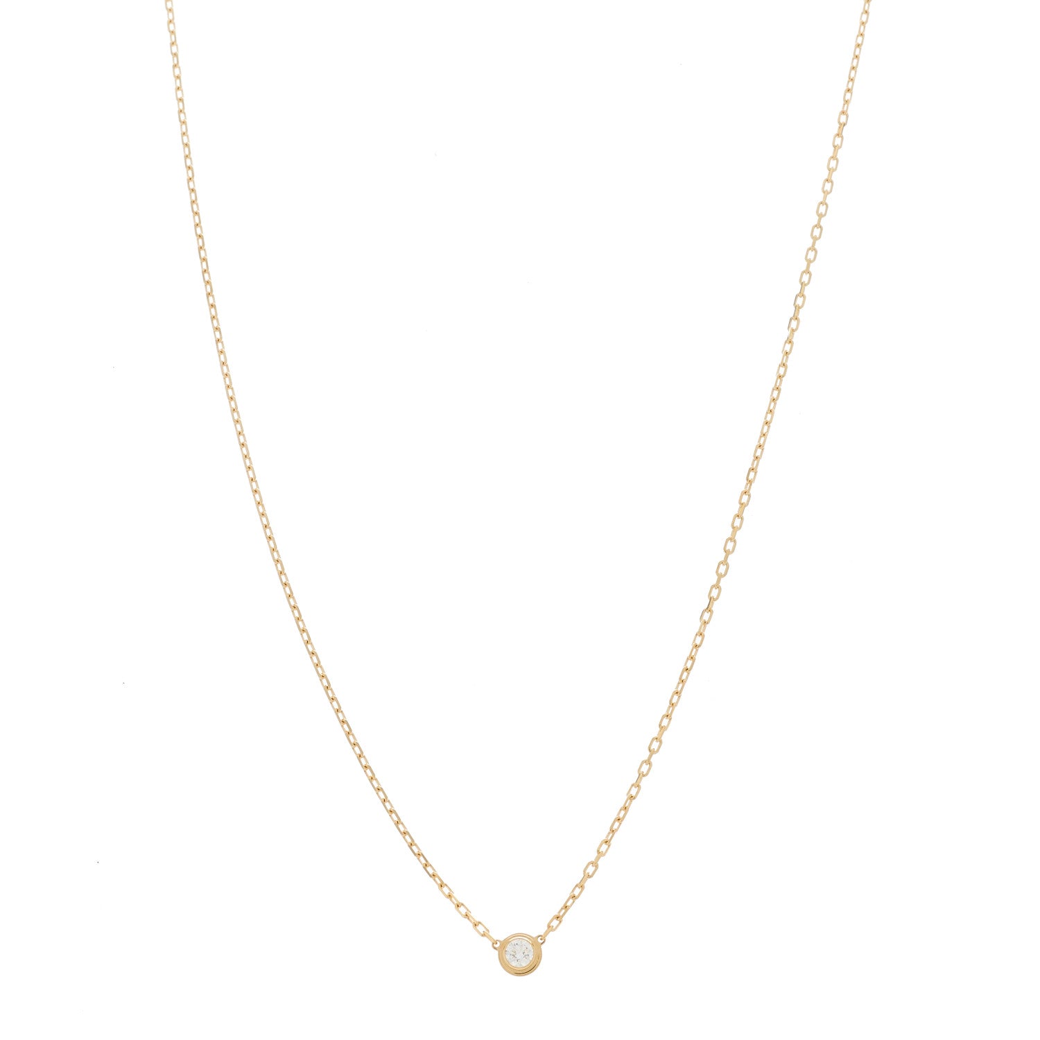 Cartier 18K Yellow Gold Diamond SM D'Amour Pendant Necklace 1 of 6