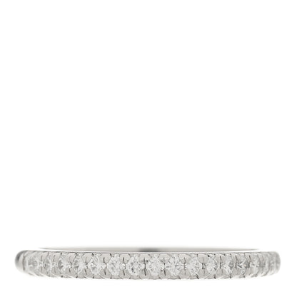 Tiffany Platinum Diamond .17ctw Soleste Half Circle Band Ring 51 5.75 1 of 4