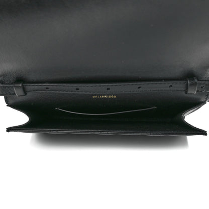 Balenciaga Nappa Calfskin Quilted Touch B Phone Holder With Strap Black 5 of 11