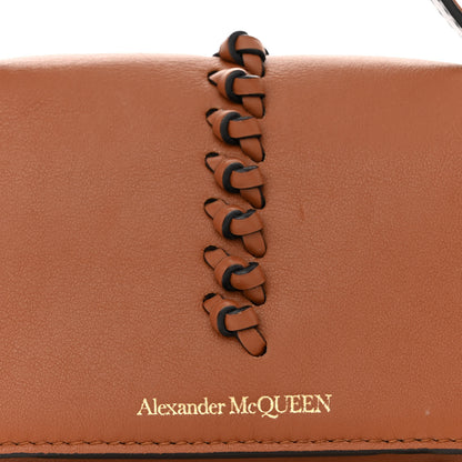 Alexander McQueen Calfskin Braided The Small The Story Shoulder Bag Brown Black 7 of 13