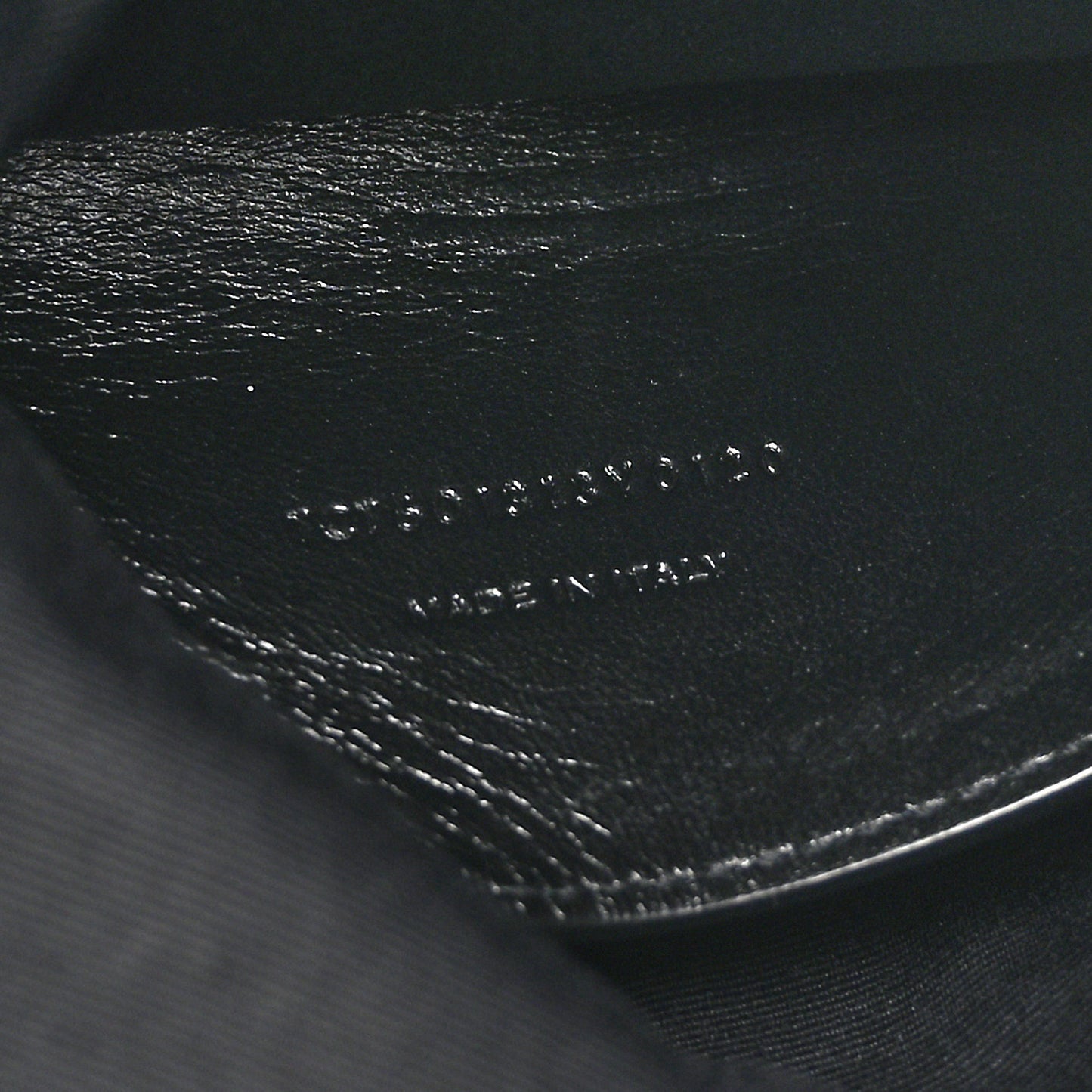 Calfskin Crocodile Embossed West Hollywood Monogram Fold Over Clutch Black