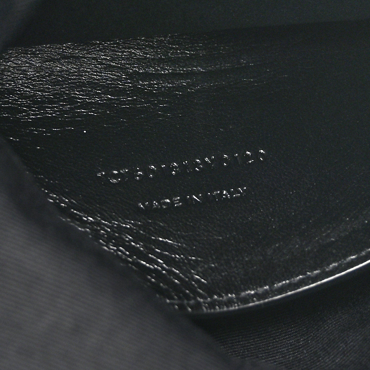 Saint Laurent Calfskin Crocodile Embossed West Hollywood Monogram Fold Over Clutch Black 7 of 7