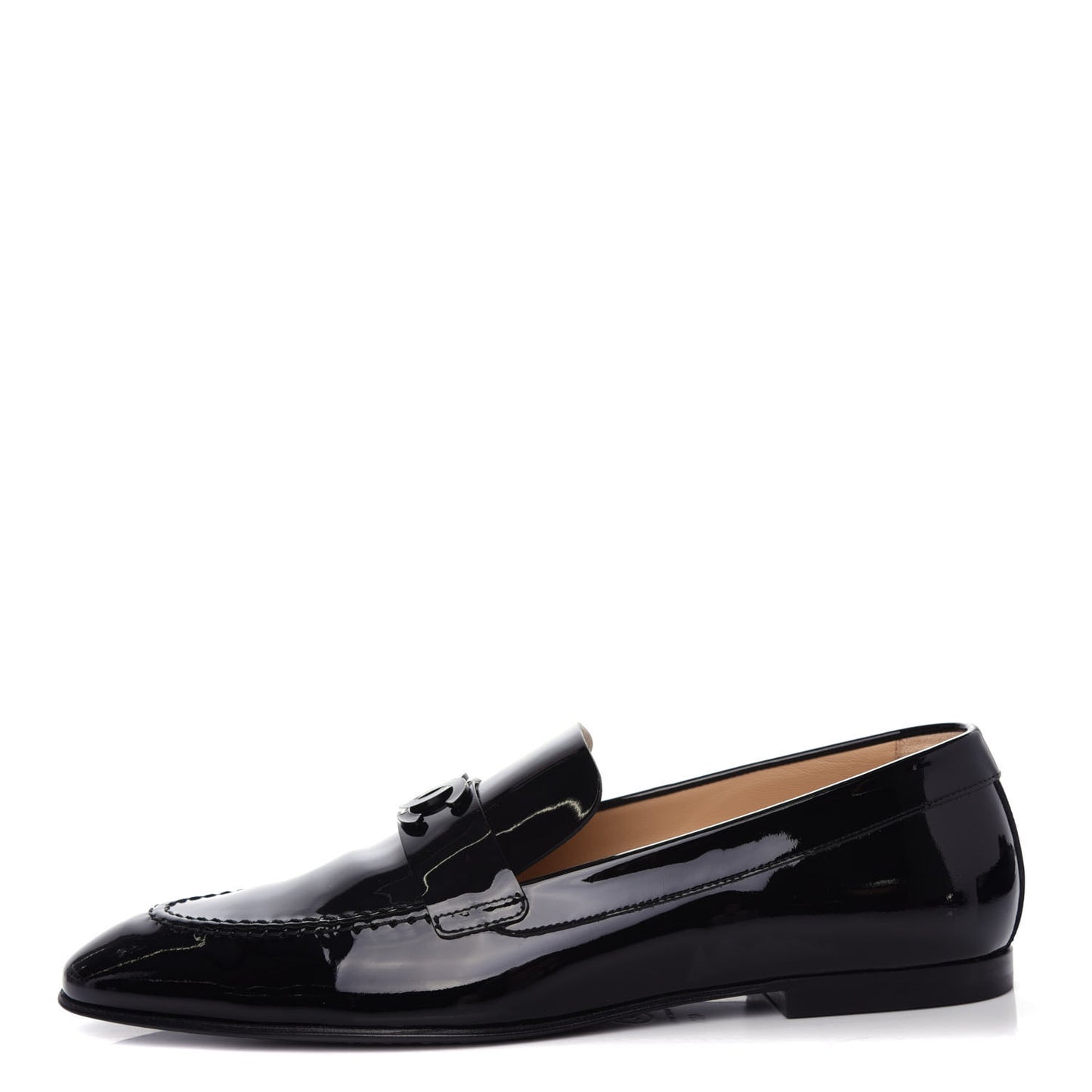 Patent CC Mocassin Loafers 40.5 Black