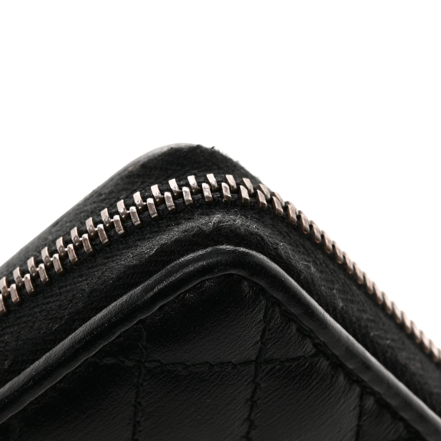Calfskin Web Trapuntata GG Zip Around Wallet Black