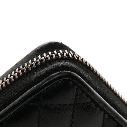 Gucci Calfskin Web Trapuntata GG Zip Around Wallet Black 8 of 12