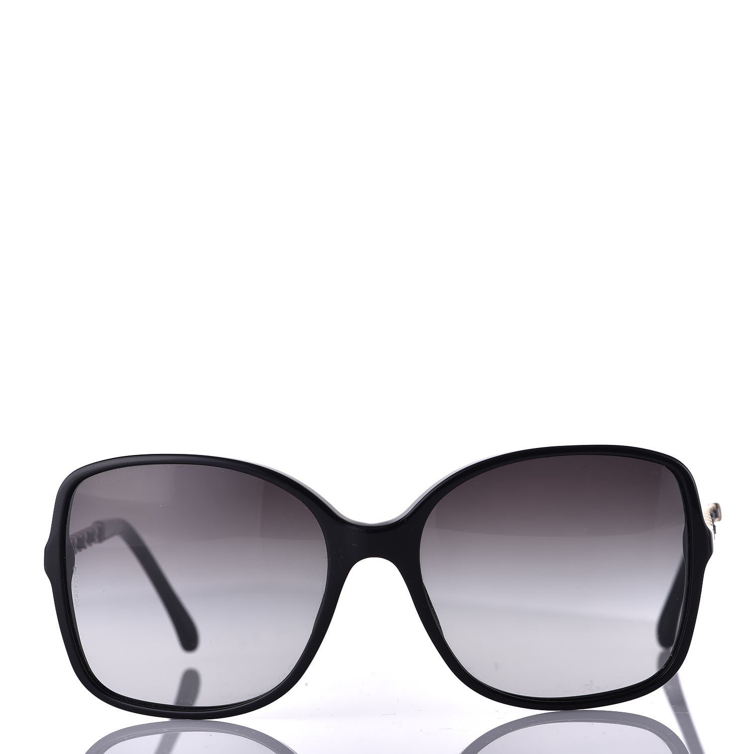 Chanel Lambskin Square Chain Sunglasses 5210-Q Black 2 of 8