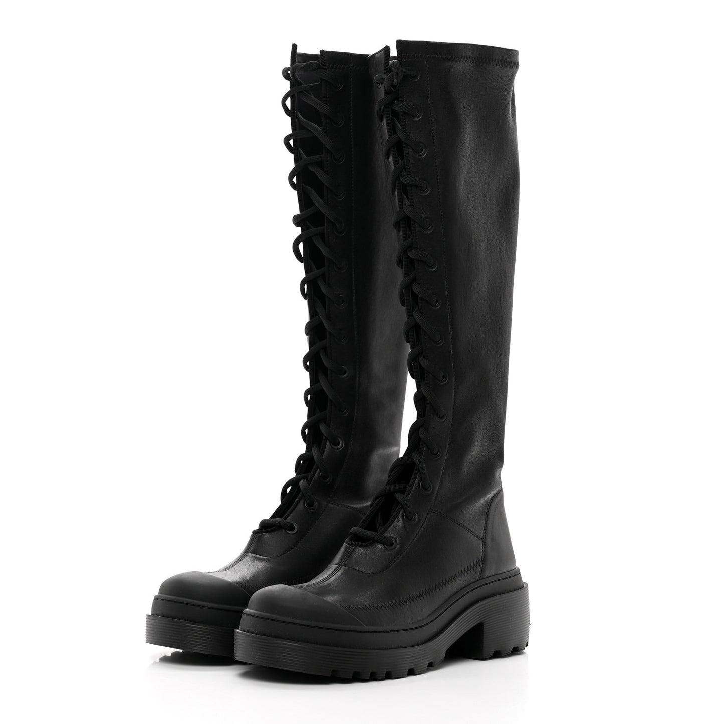 Nappa Stretch Dior Arcade High Boots 36.5 Black