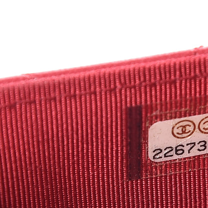 Chanel Lambskin Quilted Flap Card Holder Dark Pink 8 of 9