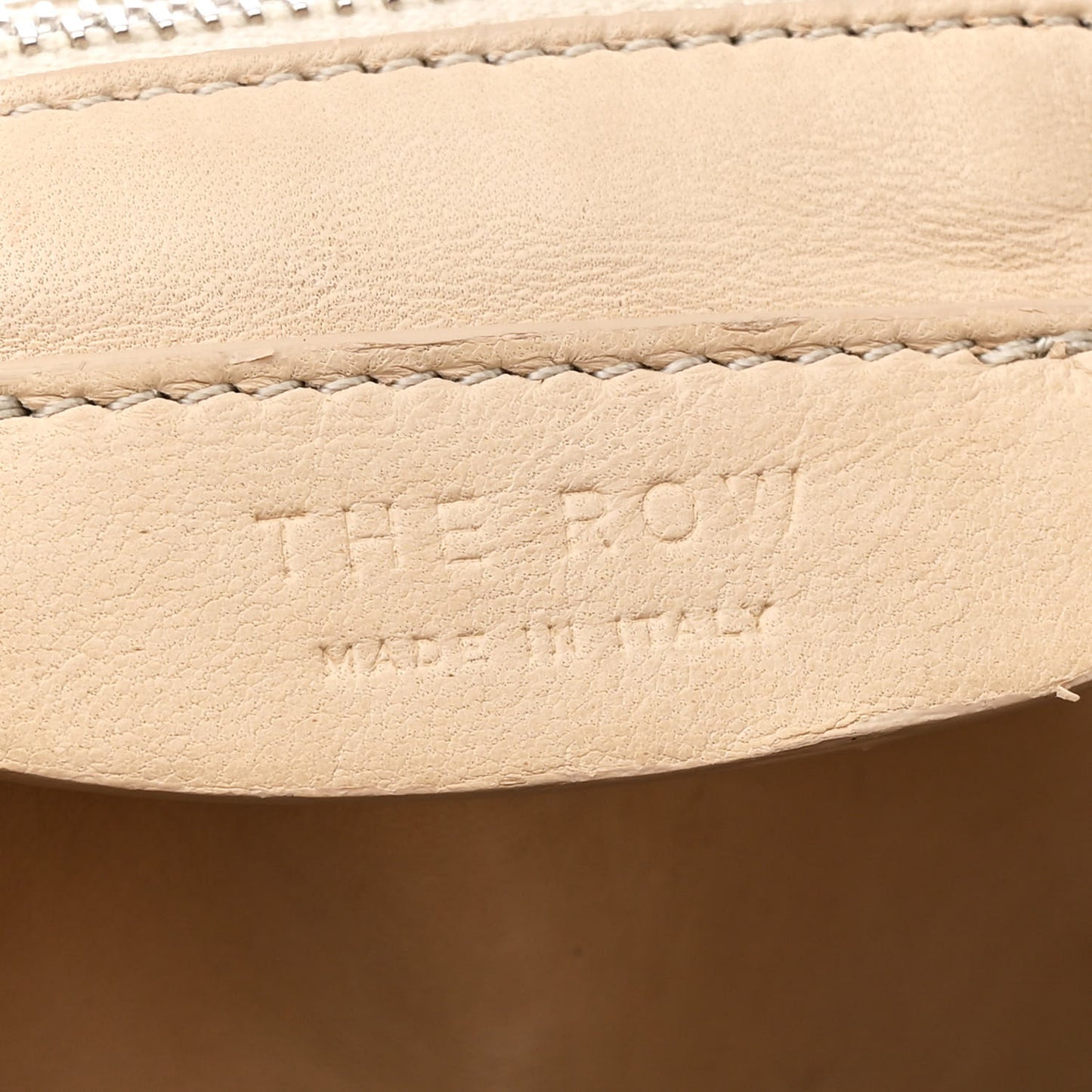 Calfskin Medium Double Circle Bag Eggshell