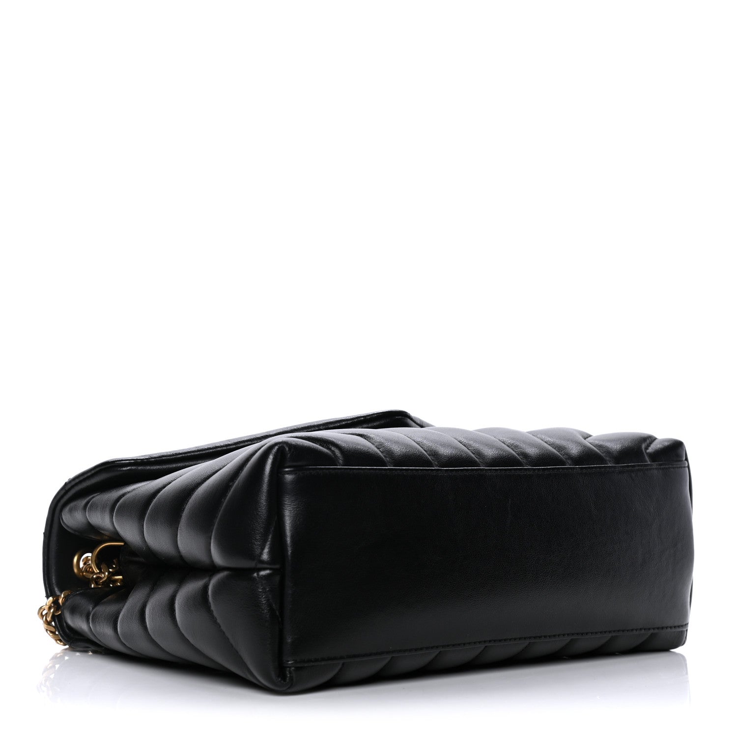 Saint Laurent Calfskin Y Quilted Monogram Small Loulou Chain Satchel Black 4 of 7