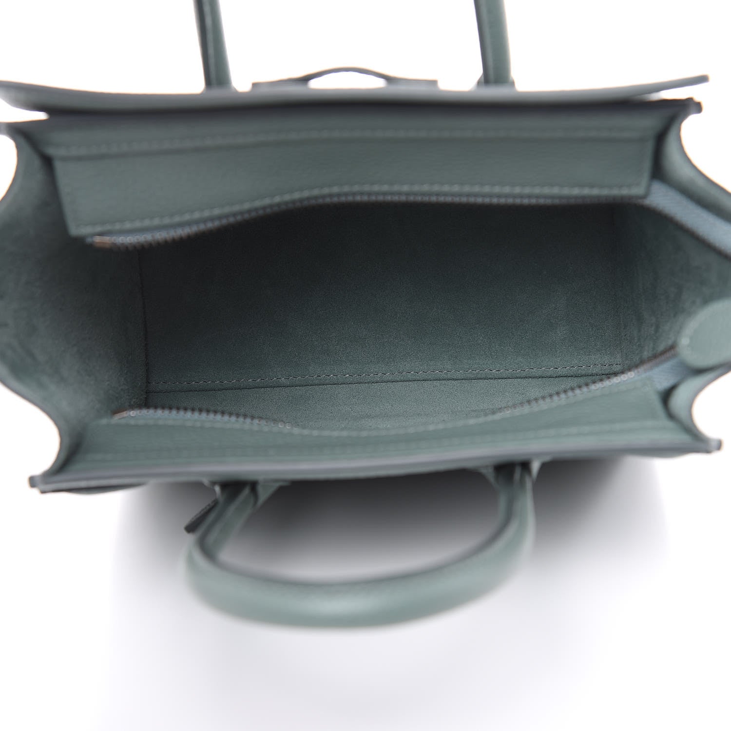 Celine Drummed Calfskin Nano Luggage Celadon 5 of 10