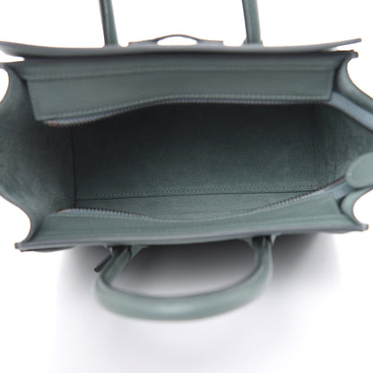 Celine Drummed Calfskin Nano Luggage Celadon 5 of 10
