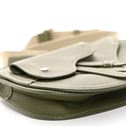 Christian Dior X KAWS Grained Calfskin Saddle Pouch Olive 8 of 9