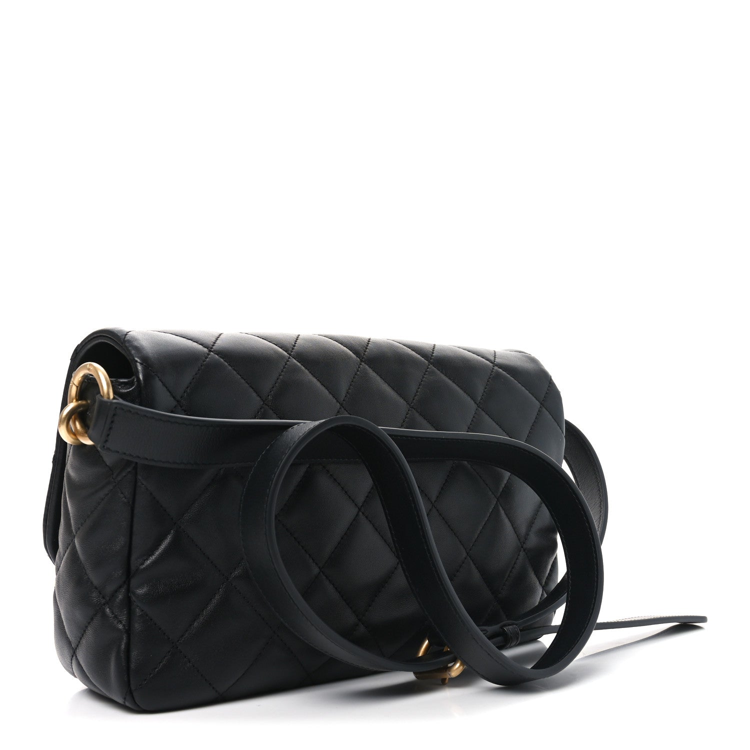 Chanel Lambskin Quilted Crossbody Flap Black 3 of 10