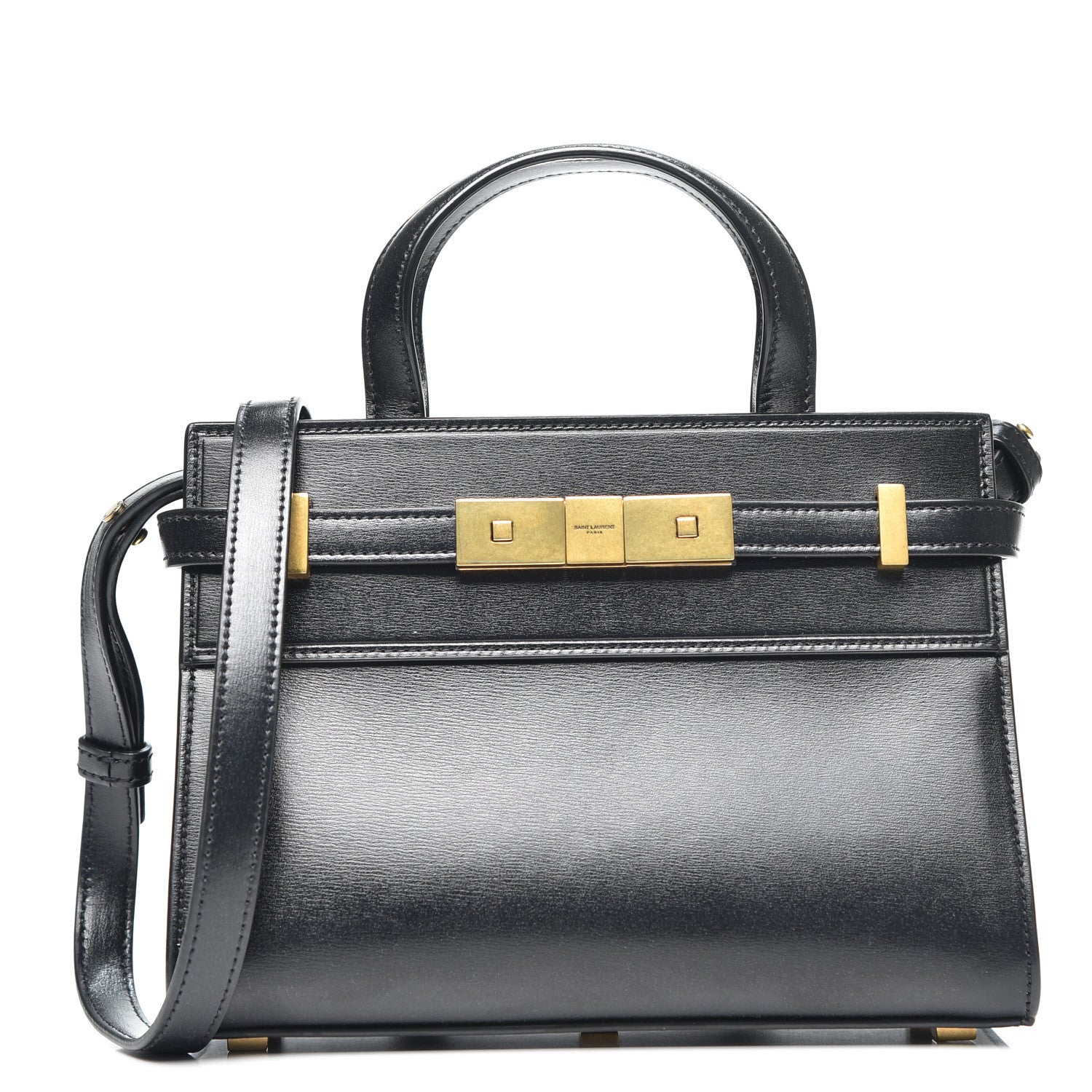 Saint Laurent Smooth Calfskin Manhattan Nano Shopper Tote Black 1 of 7