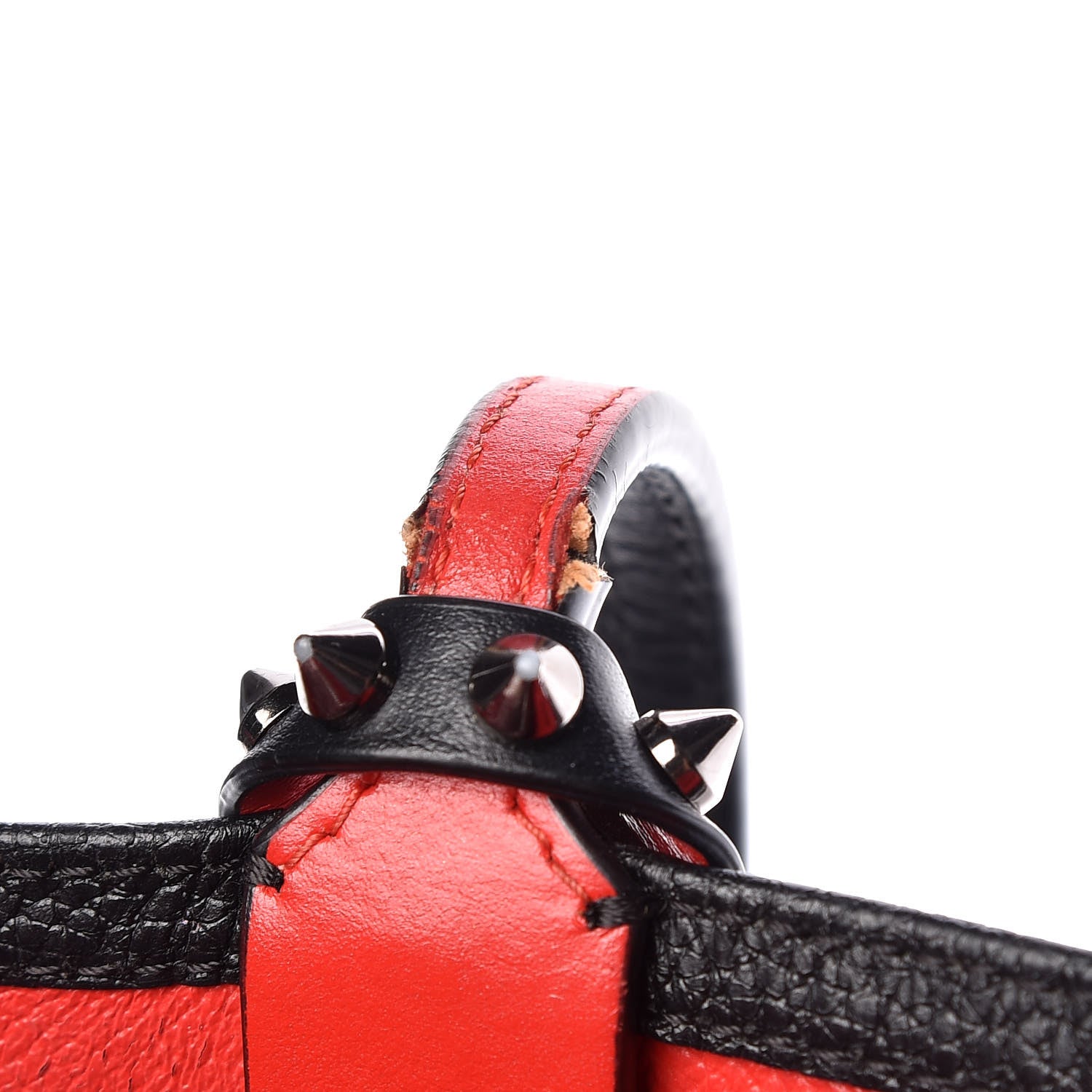 Christian Louboutin Calfskin Spikes East West Cabata Tote Black 9 of 12