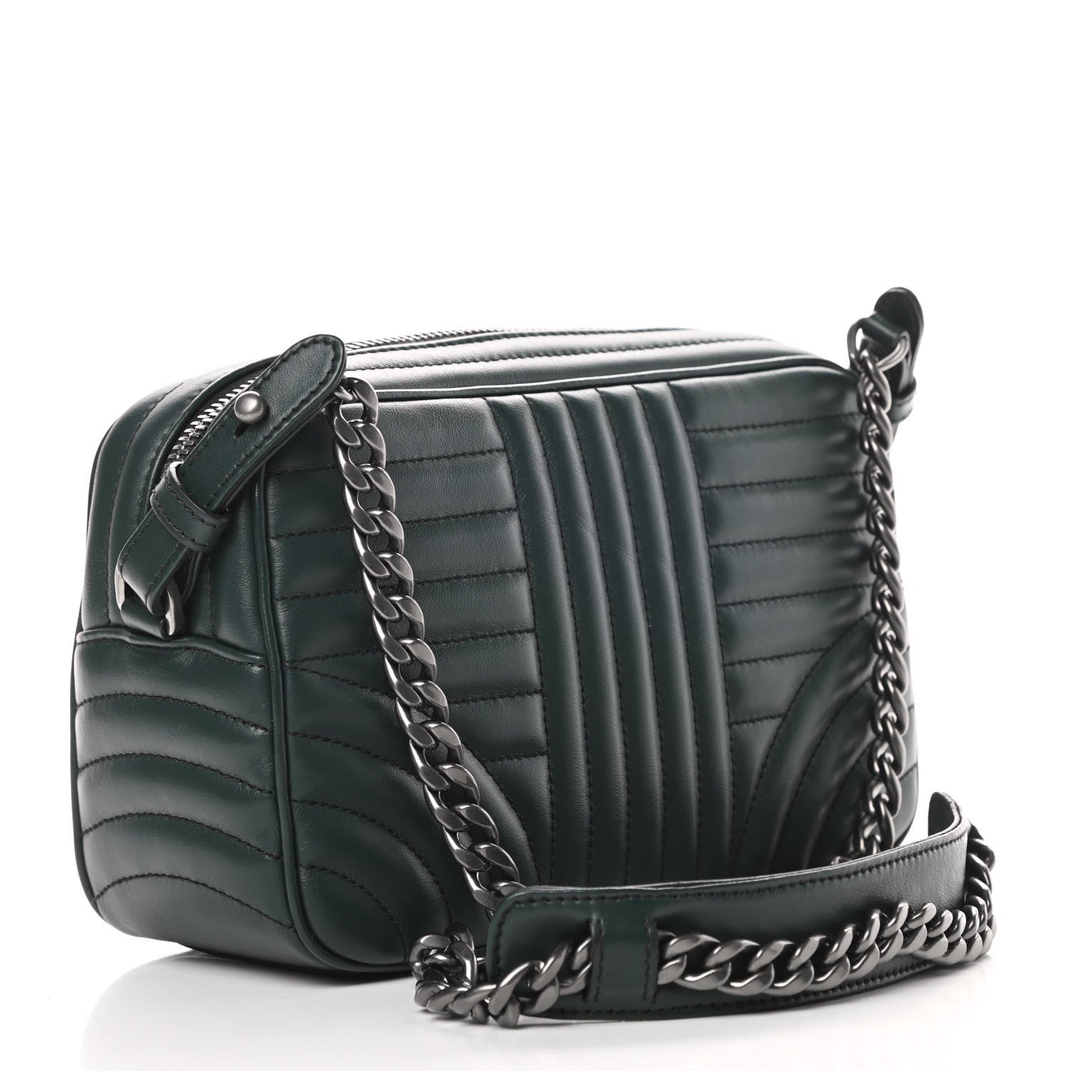 Prada Soft Calfskin Diagramme Crossbody Bag Smeraldo 3 of 10