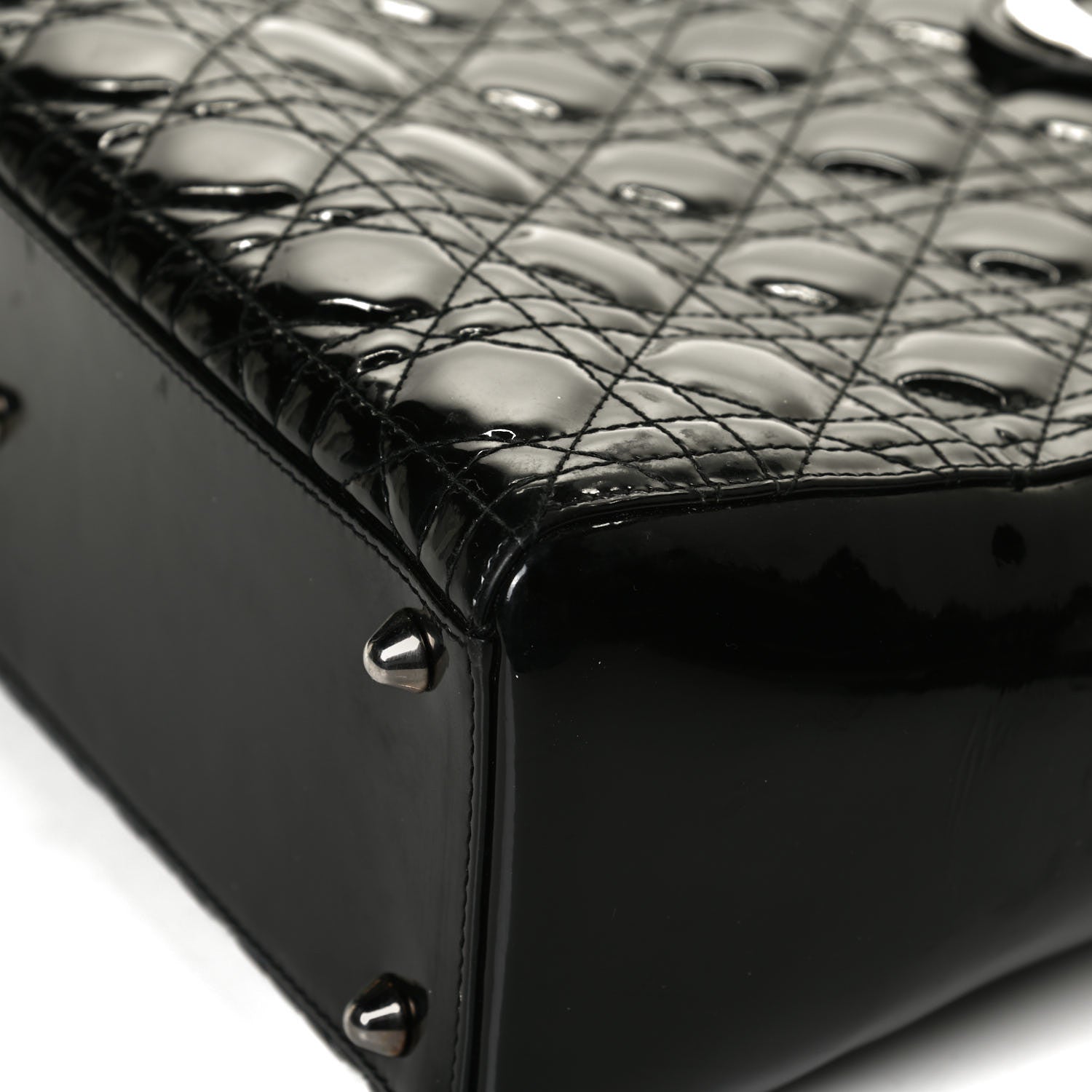 Christian Dior Patent Cannage Large Lady Dior Black 11 of 12