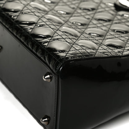 Christian Dior Patent Cannage Large Lady Dior Black 11 of 12